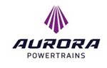 aurora power trains logo tekstillä