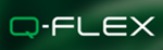 q-flex yrityksen logo tekstillä